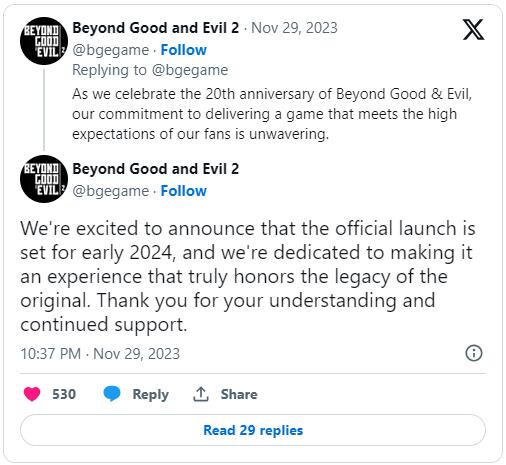《超越善恶：20周年纪念版》官宣！2024年年初发售